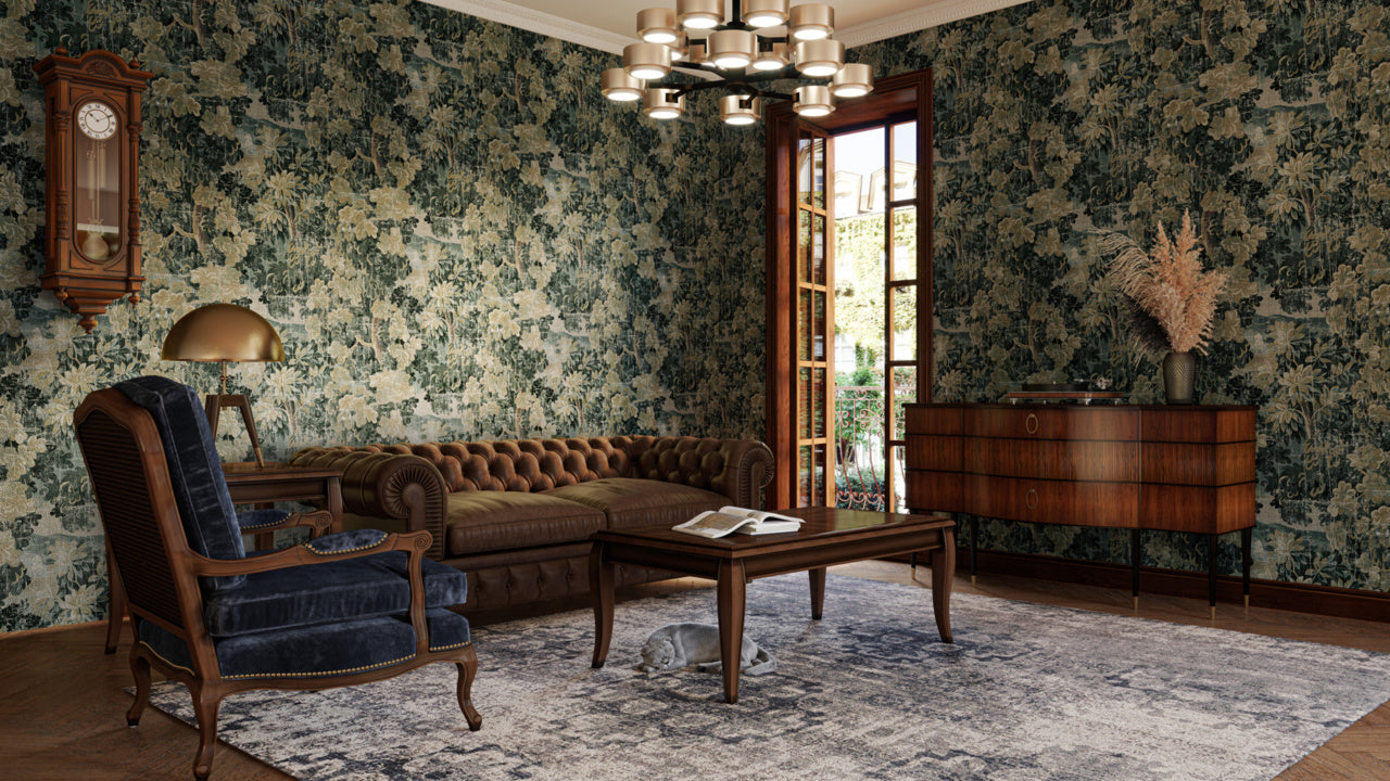 Purchase Phillip Jeffries Wallpaper - 31504, Midsummer - Hunting Green 2