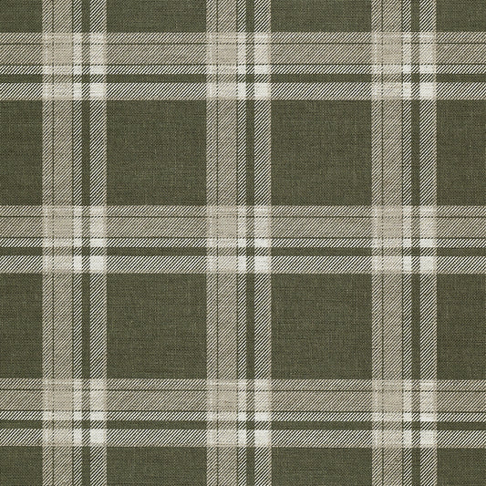 Purchase Phillip Jeffries Wallpaper - 10730, Prairie Plaid - White On Forest 