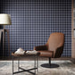 Purchase Phillip Jeffries Wallpaper - 10727, Prairie Plaid - White On Navy 2