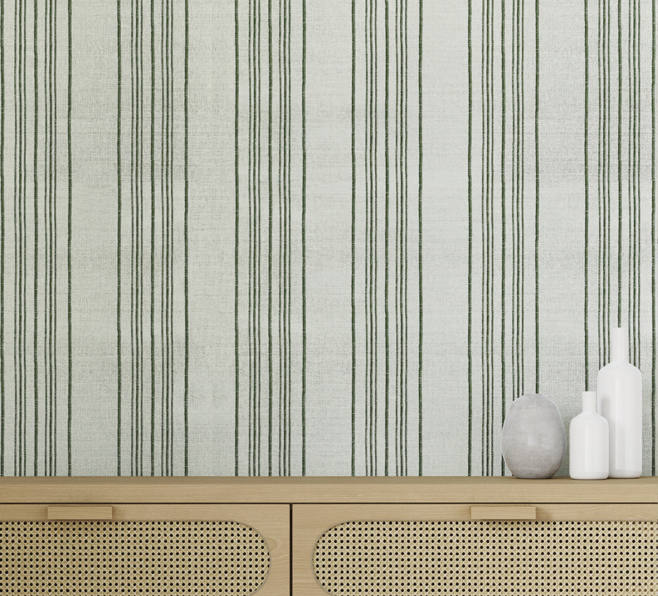 Purchase Phillip Jeffries Wallpaper - 10000, Sailor Stripe - Moss Mooring 2
