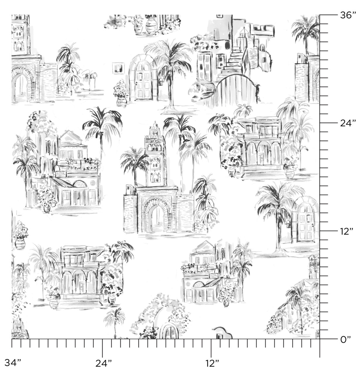 Purchase Phillip Jeffries Wallpaper - 28905, Toulouse Toile - Blue City 3