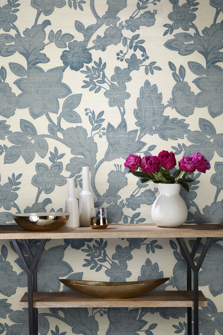 Purchase 7488 Bohemia Smokey Blue On White Manila Hemp Phillip Jeffries Wallpaper 1