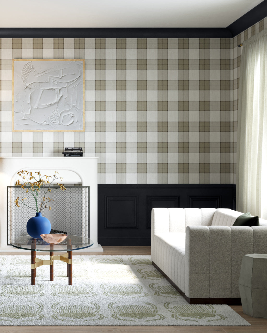 Purchase 9122 Paxton Plaid Brown with Beige Phillip Jeffries1