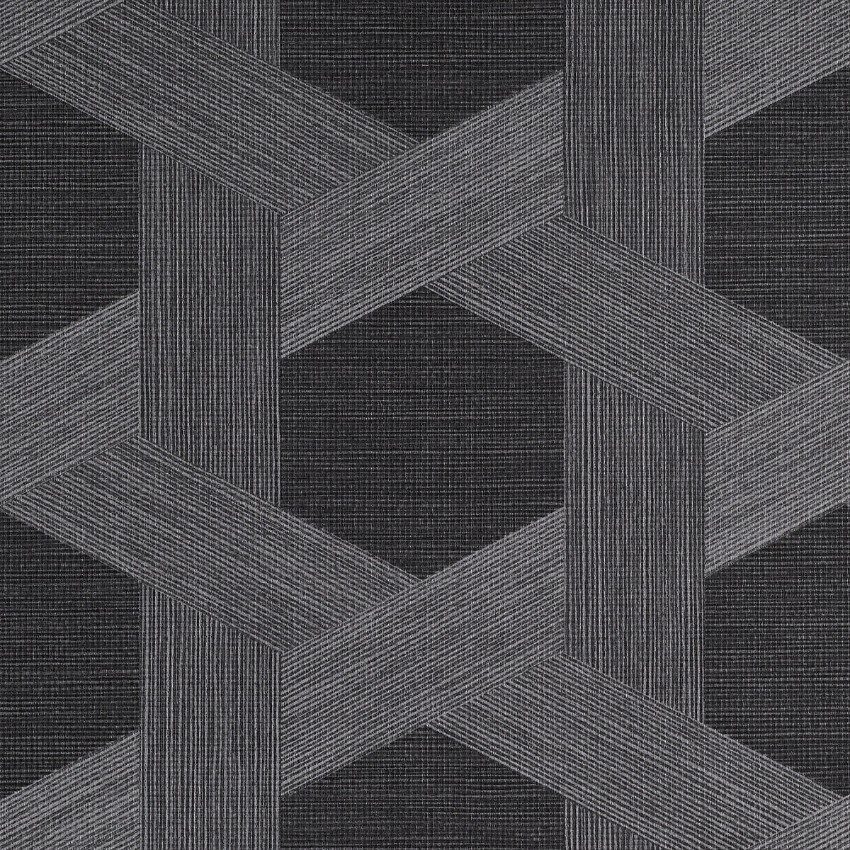 Purchase Phillip Jeffries Wallpaper - 10419, Vinyl Woven Sisal - Midnight Charcoal 
