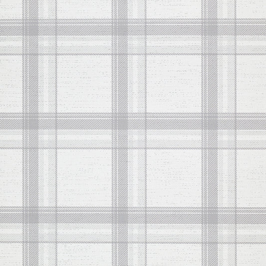 Purchase Phillip Jeffries Wallpaper - 10724, Prairie Plaid - Grey On White 