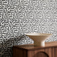 Purchase Phillip Jeffries Wallpaper - 40807, Rosetta - Cipher Black On Manila Hemp2