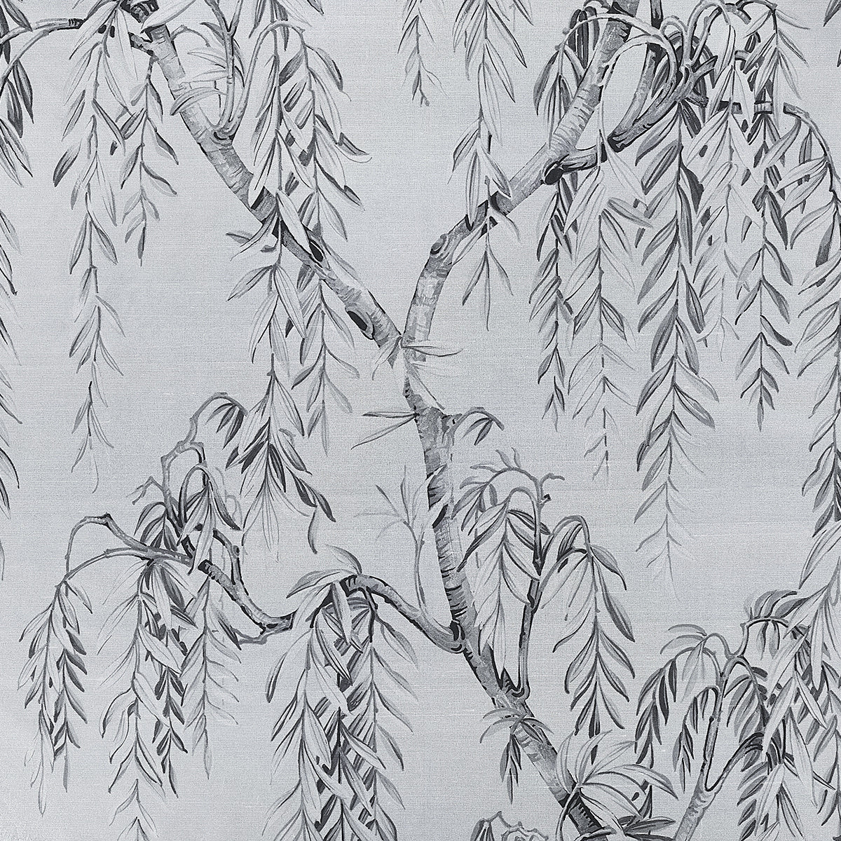 Purchase Phillip Jeffries Wallpaper - 27804, Whispering Willows - Silver Silhouettes 