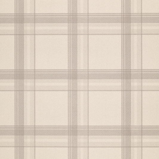 Purchase Phillip Jeffries Wallpaper - 10728, Prairie Plaid - Grey On Cream 