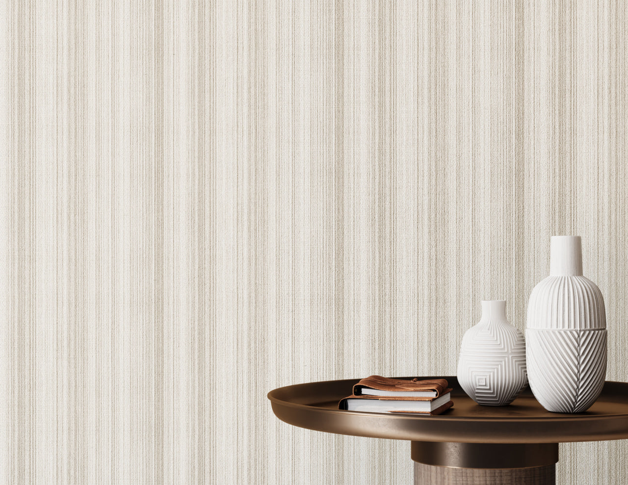 Purchase Phillip Jeffries Wallpaper - 31601, Chamberlain Stripe - Taupe 2
