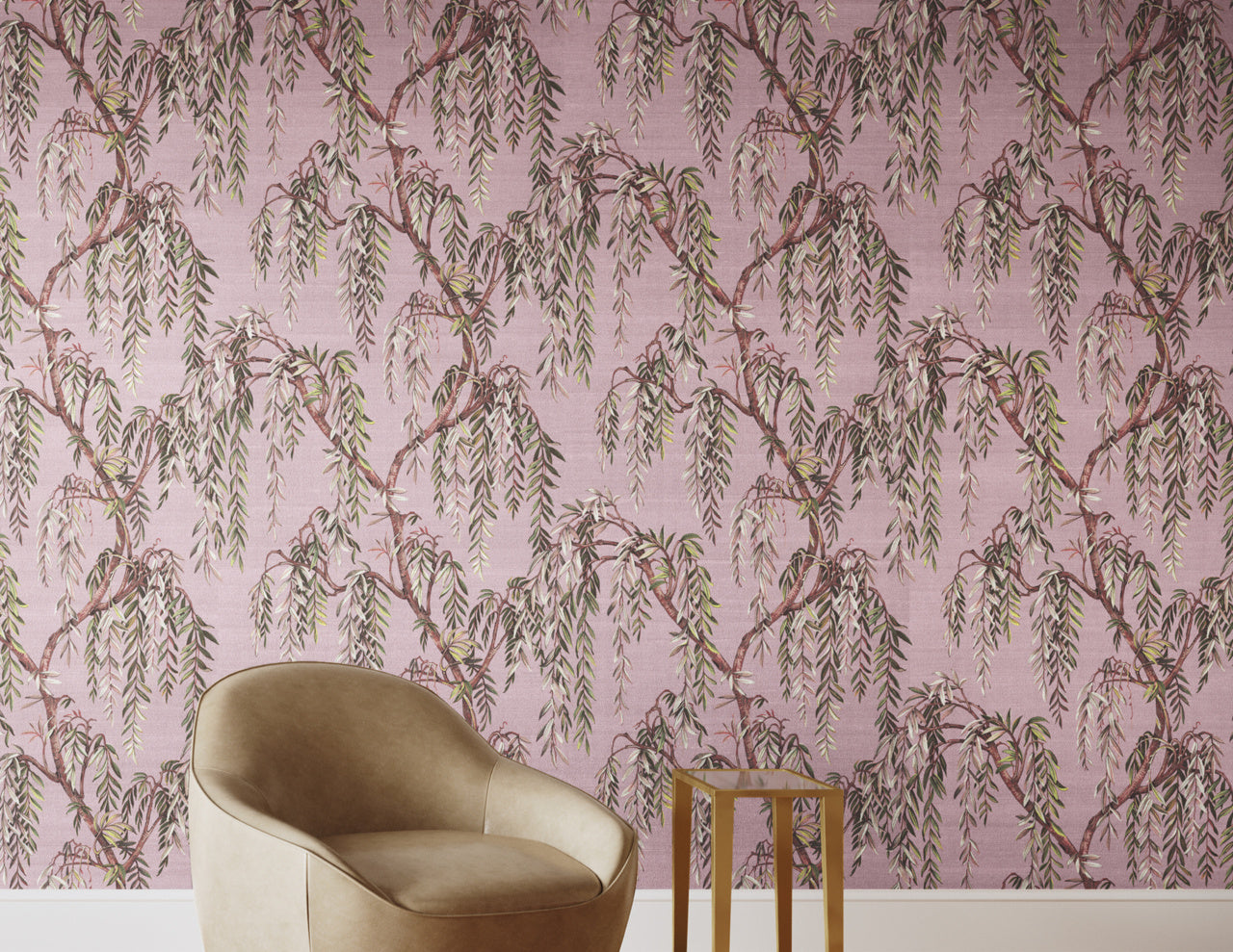 Purchase Phillip Jeffries Wallpaper - 27802, Whispering Willows - Lush Lilac 2