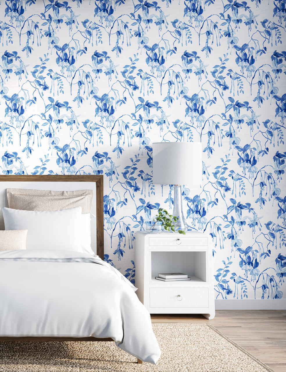 Purchase Phillip Jeffries Wallpaper - 9829, Blushing Blooms - Cobalt Crush 2
