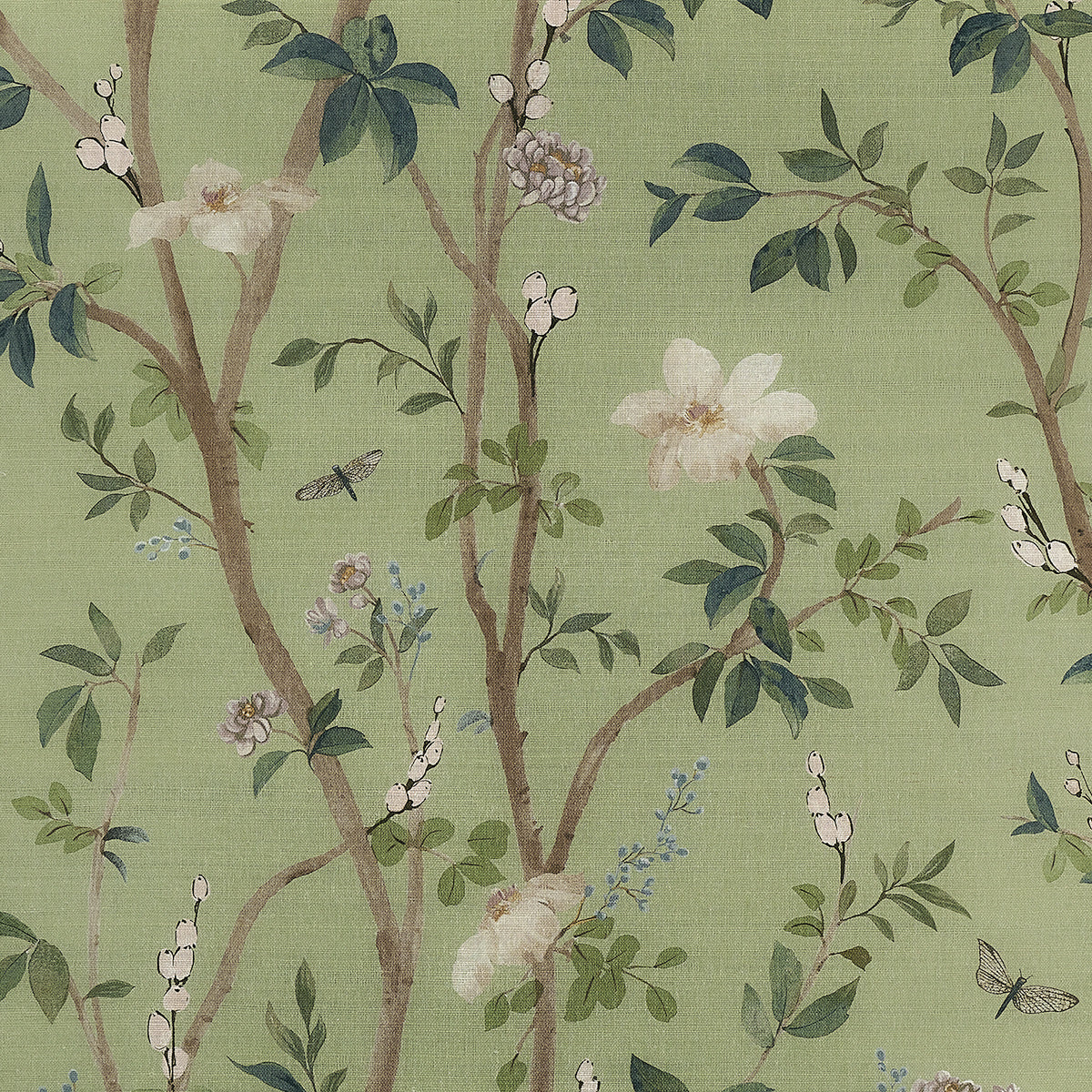 Purchase Phillip Jeffries Wallpaper - 35406, Jasmine - Emerald Bloom On Glam Grass