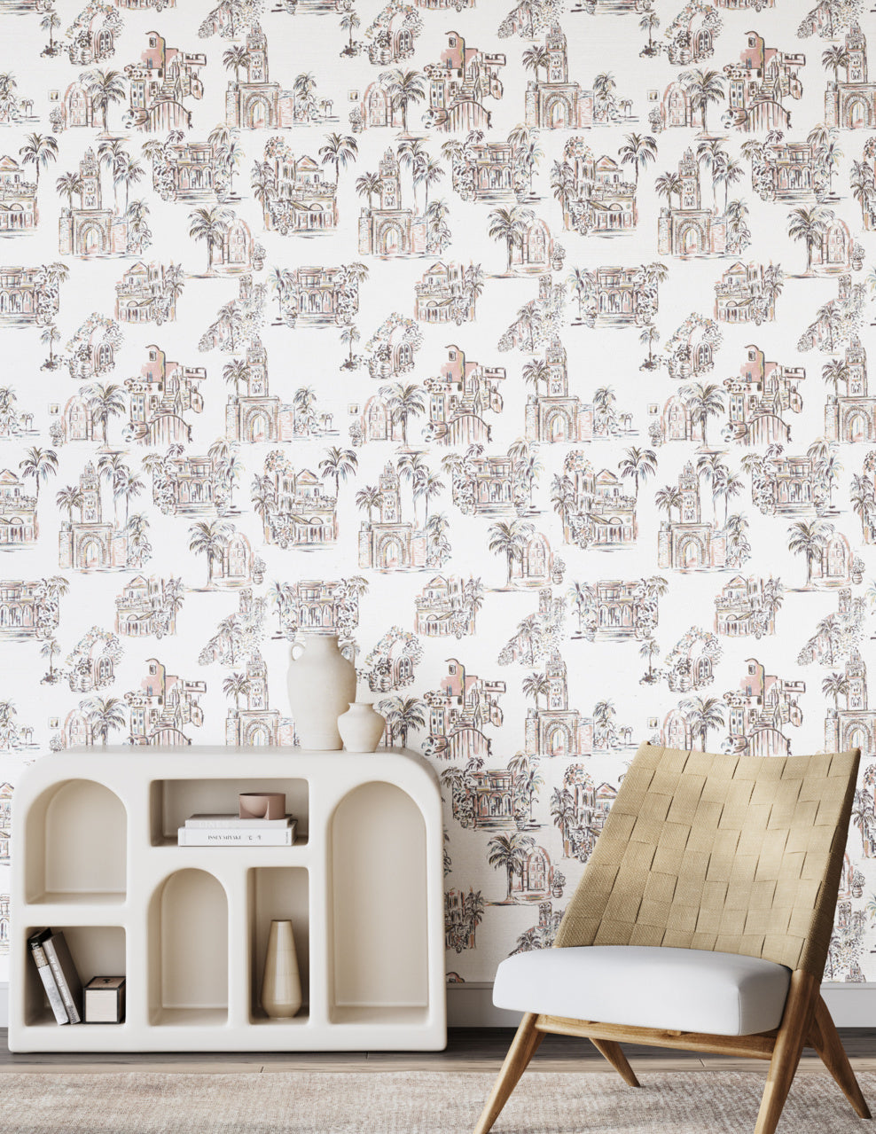 Purchase Phillip Jeffries Wallpaper - 28904, Toulouse Toile - Blush Bazaar 2
