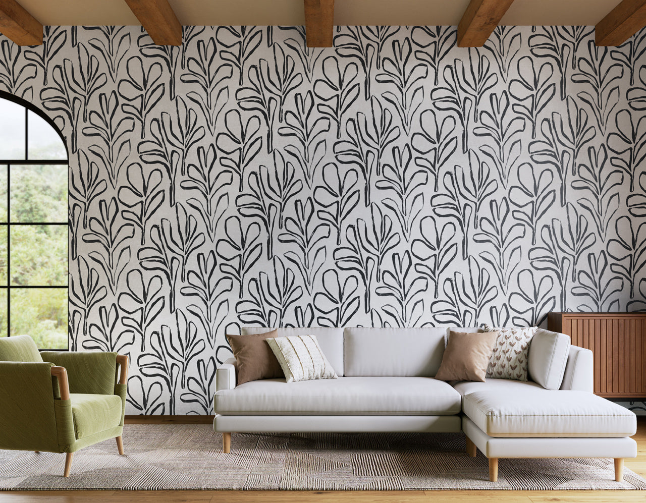 Purchase Phillip Jeffries Wallpaper - 10311, Sprig Silhouette - Sleek Links 2