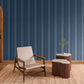 Purchase Phillip Jeffries Wallpaper - 40107, Santa Fe Stripe - Navy On Woven Walls2