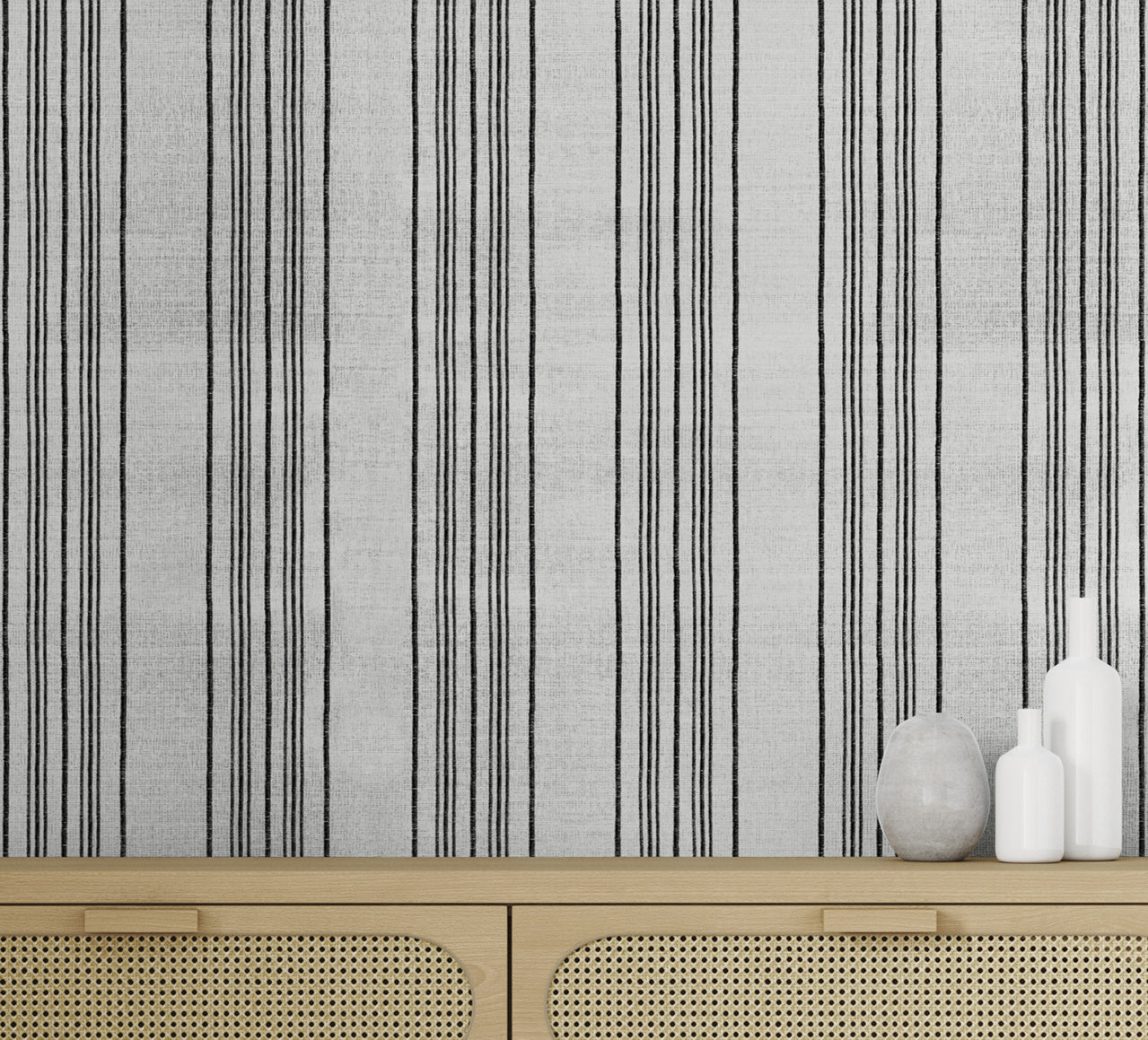 Purchase Phillip Jeffries Wallpaper - 10001, Sailor Stripe - Ballast Black 2