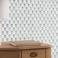 Purchase Phillip Jeffries Wallpaper - 40304, Manor House - Indigo Alcove On Canvas Linen2