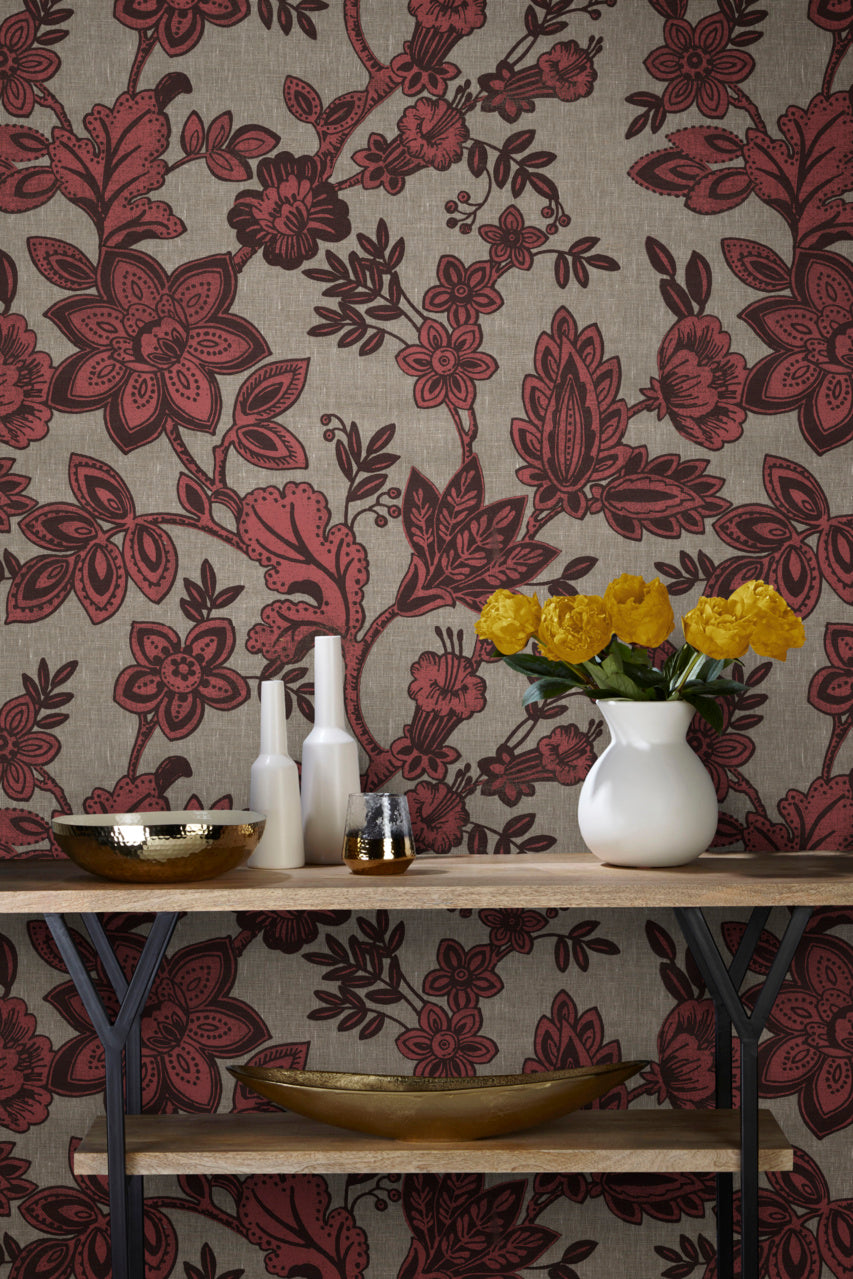 Purchase 7492 Bohemia Currant On Granite Canvas Linen Phillip Jeffries Wallpaper 1