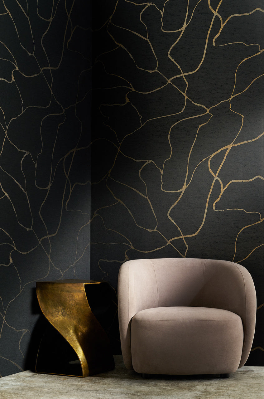 Purchase Phillip Jeffries Wallpaper - 10286, Lustrous Lines - Sable Curves 2