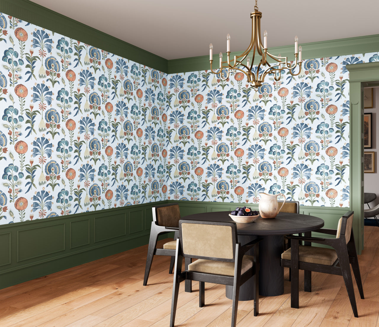 Purchase Phillip Jeffries Wallpaper - 40404, Posy - Bluebell Waltz On Canvas Linen2