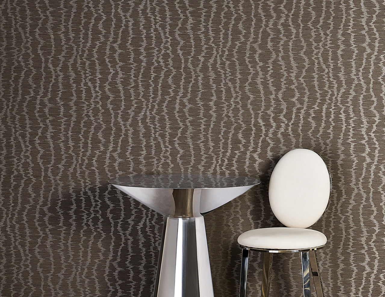 Purchase Phillip Jeffries Wallpaper - 10192, Vinyl Moire Stripe - Sandy Haze 2