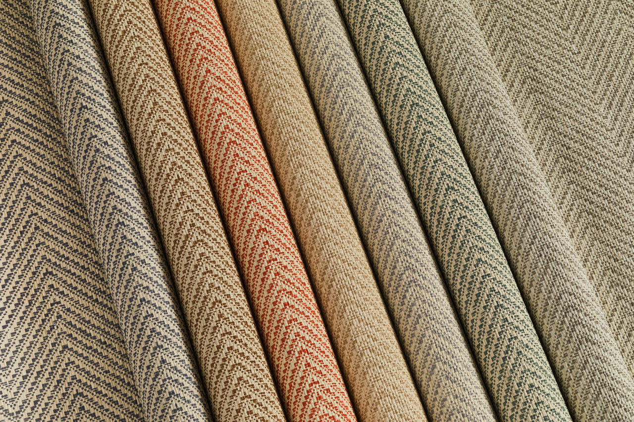 Purchase 6713 Vinyl Chevron Chic Canvas Gray Phillip Jeffries Wallpaper 1