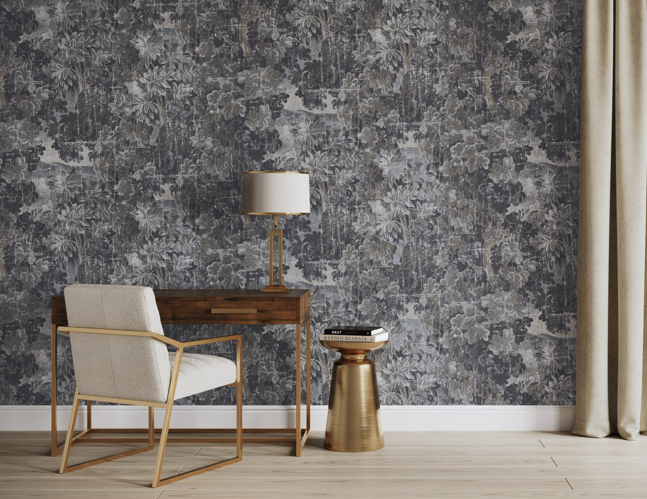 Purchase Phillip Jeffries Wallpaper - 31506, Midsummer - Sterling Wood 2