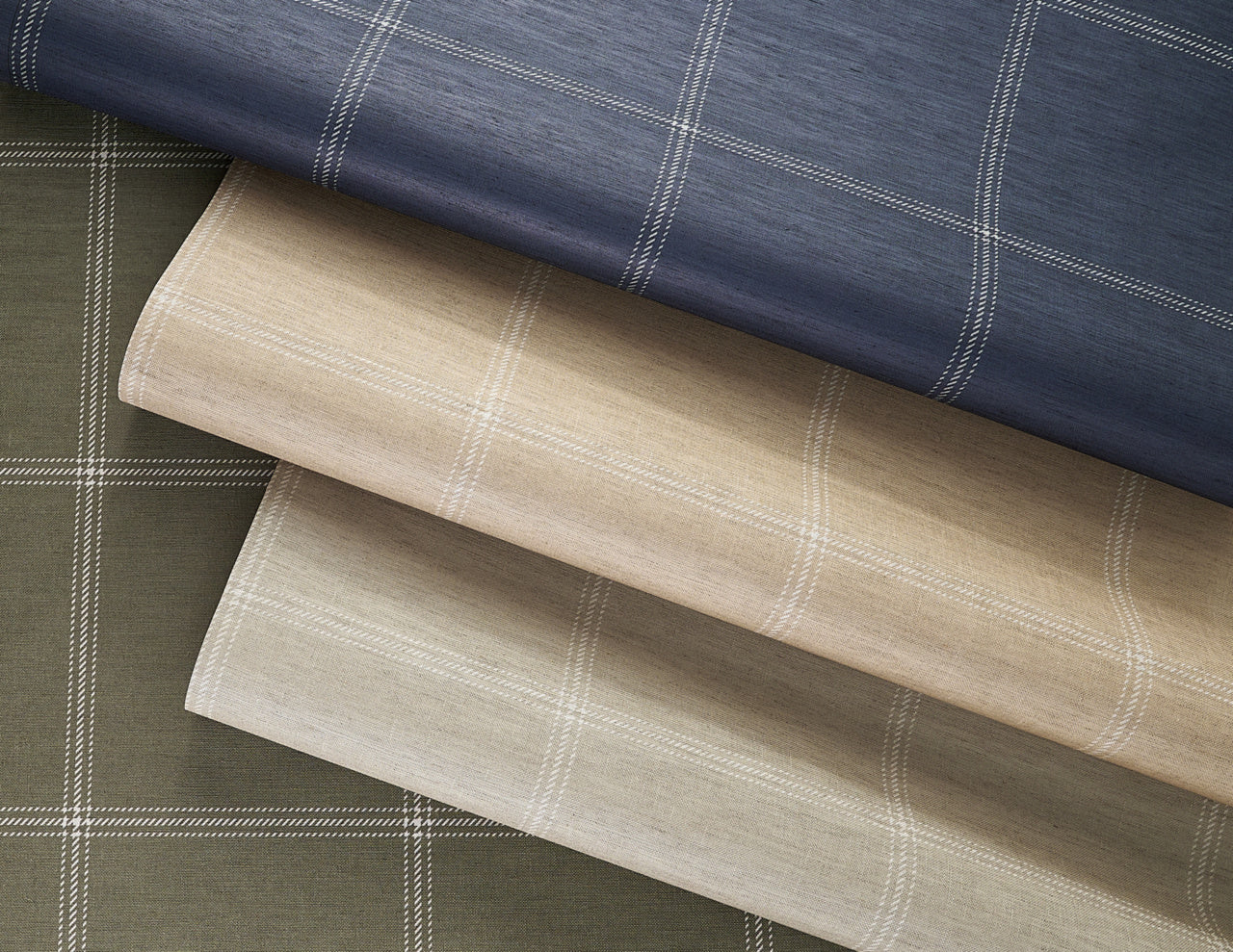 Purchase Phillip Jeffries Wallpaper - 10712, Jackson Plaid - White On Light Blue 1