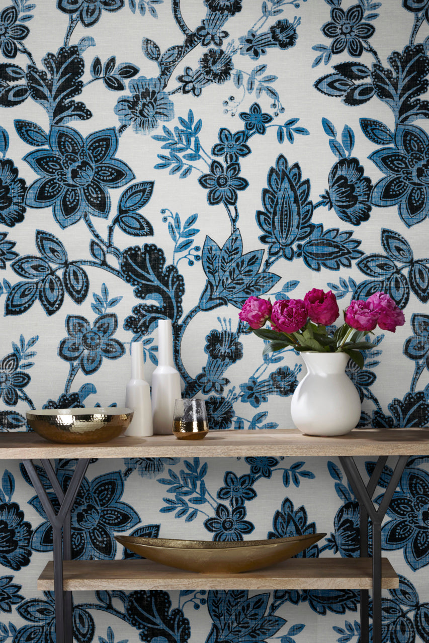 Purchase 7491 Bohemia Sapphire On Cotton Canvas Linen Phillip Jeffries Wallpaper 1