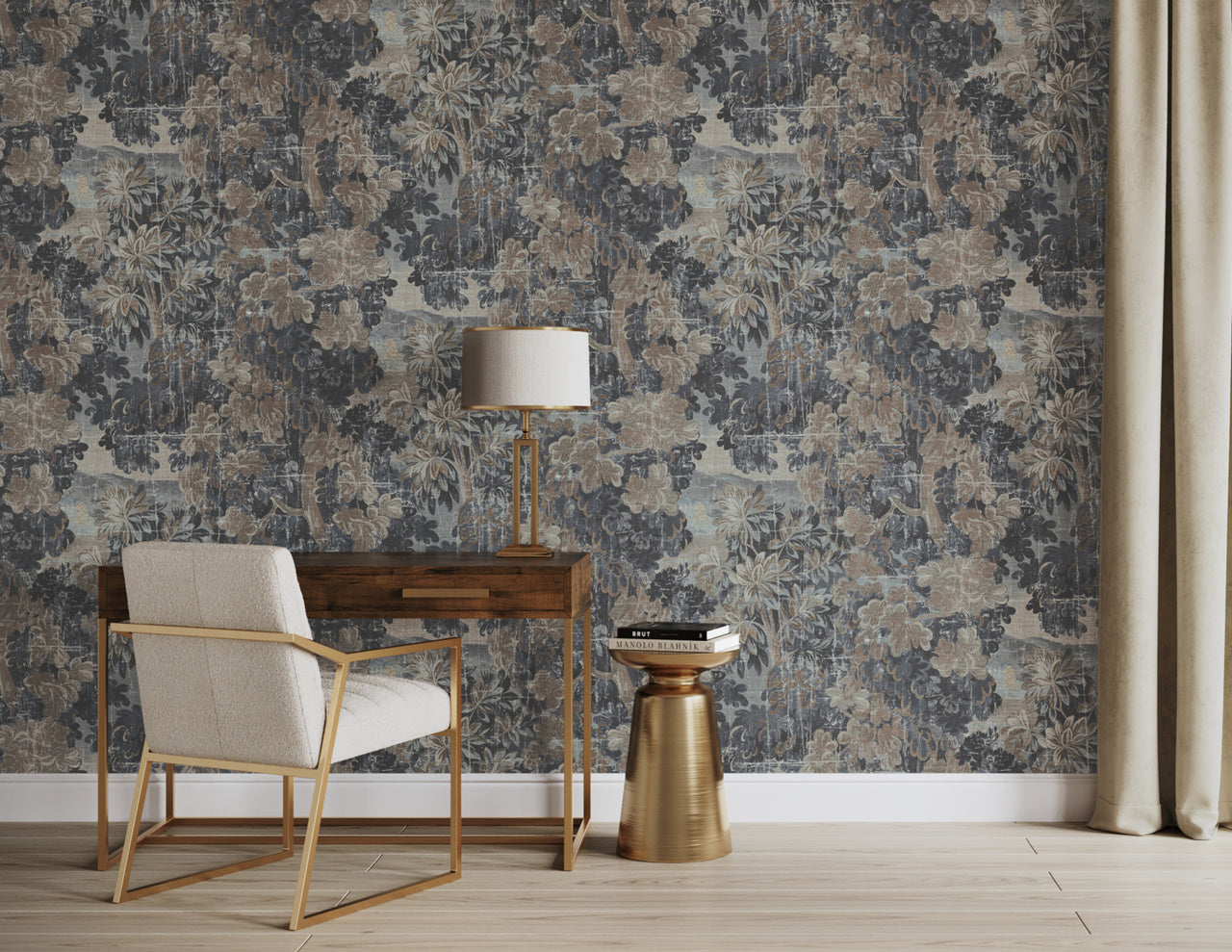 Purchase Phillip Jeffries Wallpaper - 31505, Midsummer - Oxford Blue 2