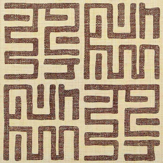 Purchase 1664 Kuba Cloth Sepia On White Island Raffia Phillip Jeffries Wallpaper