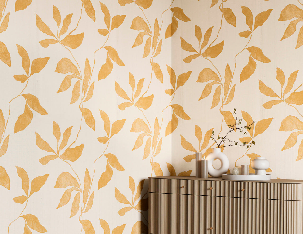 Purchase Phillip Jeffries Wallpaper - 40202, Desert Ivy - Sunbaked Grove On Tranquil Weave2