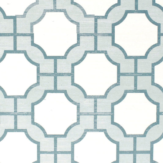 Purchase 5192 Imperial Gates Dove and Harbor Blue on White Manila Hemp Phillip Jeffries Wallpaper
