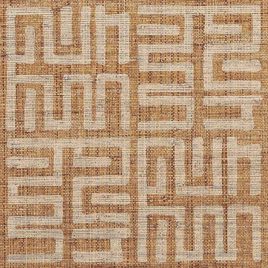 Purchase 1663 Kuba Cloth Cream On Copper Island Raffia Phillip Jeffries Wallpaper