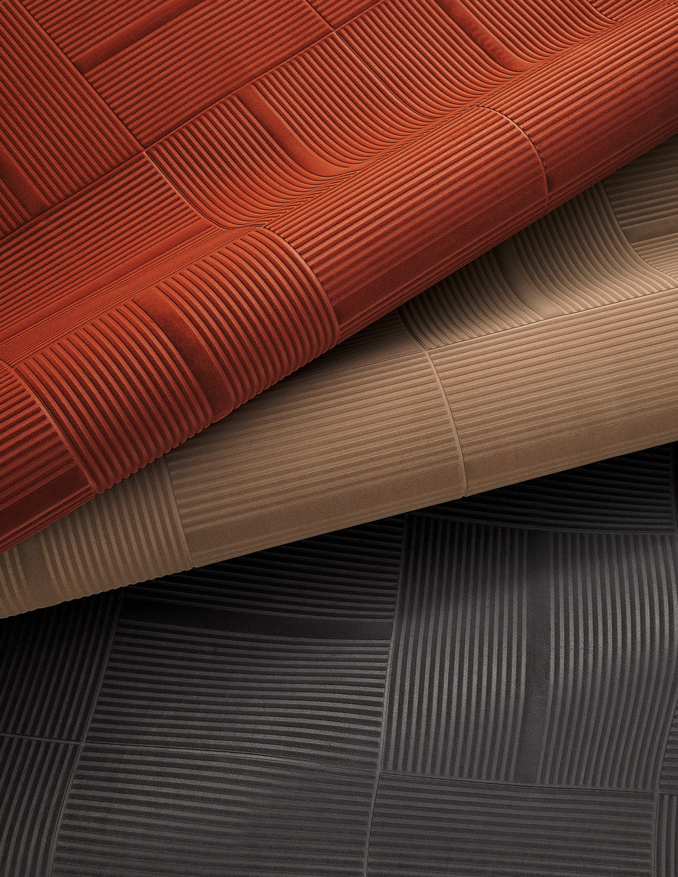 Purchase Phillip Jeffries Wallpaper - 10070, Tufted Tiles - Raven 1