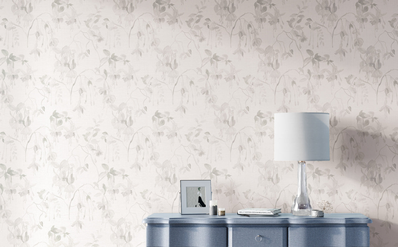 Purchase Phillip Jeffries Wallpaper - 9827, Blushing Blooms - Silver Beige 2