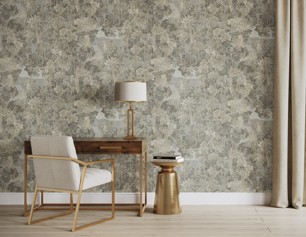 Purchase Phillip Jeffries Wallpaper - 31501, Midsummer - Birchmist Taupe 2