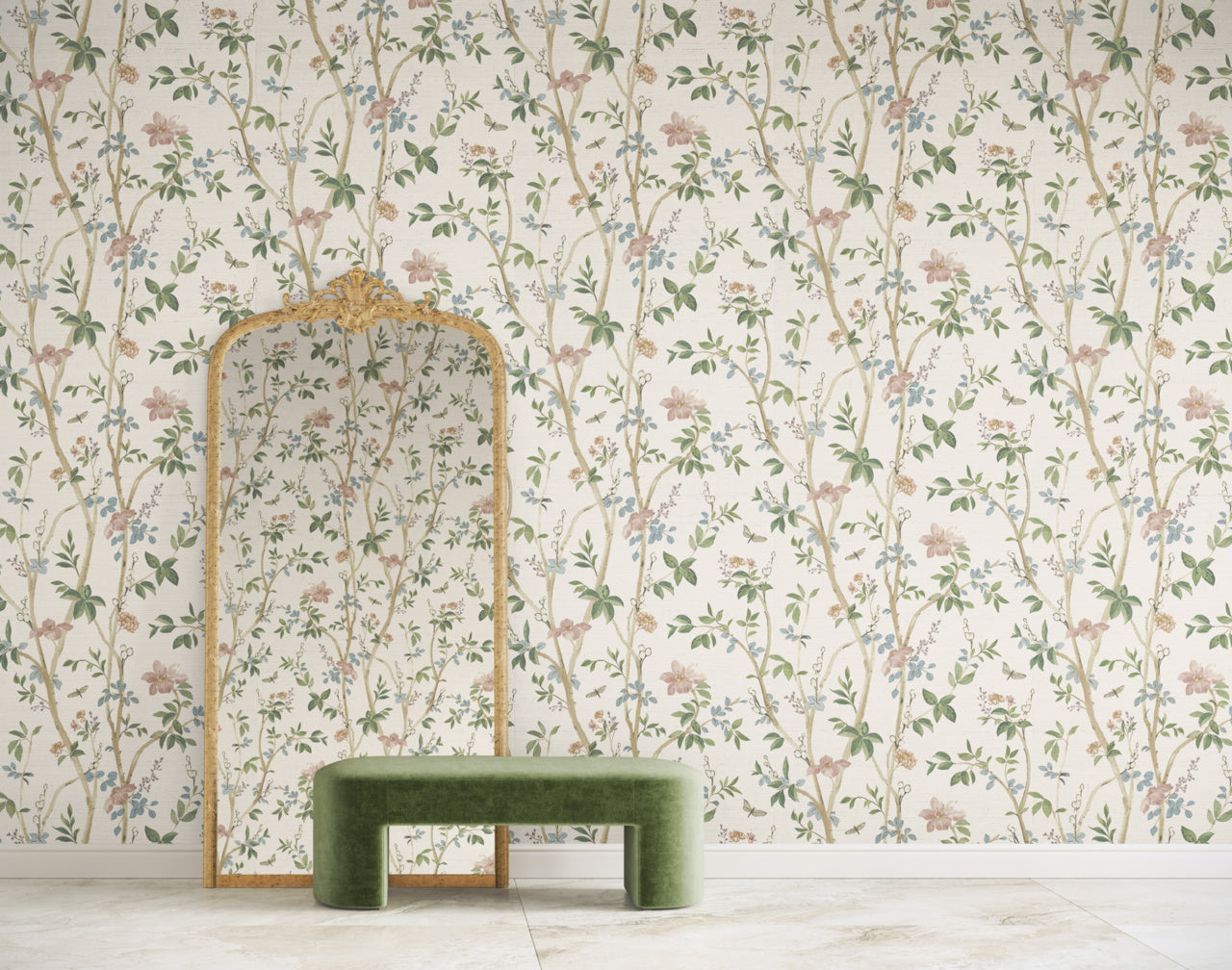 Purchase Phillip Jeffries Wallpaper - 35401, Jasmine - Draped Meadow On Glam Grass2