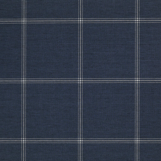 Purchase Phillip Jeffries Wallpaper - 10707, Jackson Plaid - White On Navy 