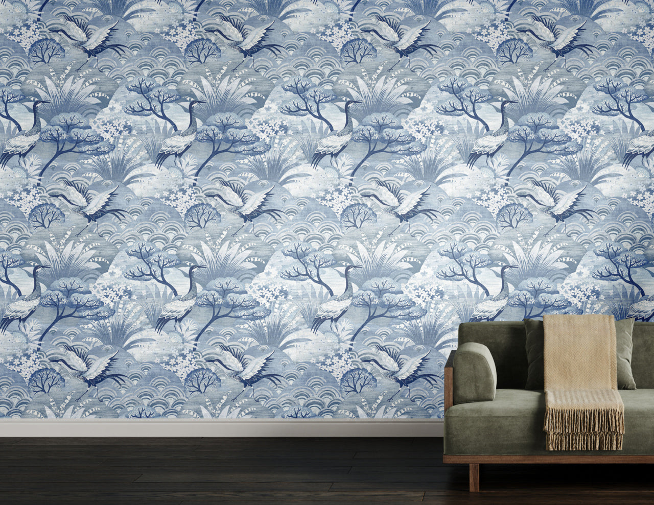 Purchase Phillip Jeffries Wallpaper - 35607, Fable - Enchanted Blues On Manila Hemp2