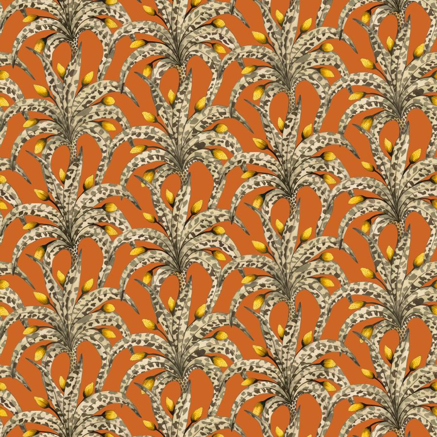 Purchase 129/5018-Cs Afrika Damask, Tangerine - Cole & Son Wallpaper - 129/5018.Cs.0