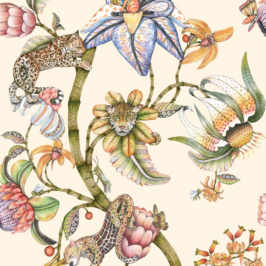 Purchase 129/6021-Cs Protea Panthera, Stone - Cole & Son Wallpaper - 129/6021.Cs.0