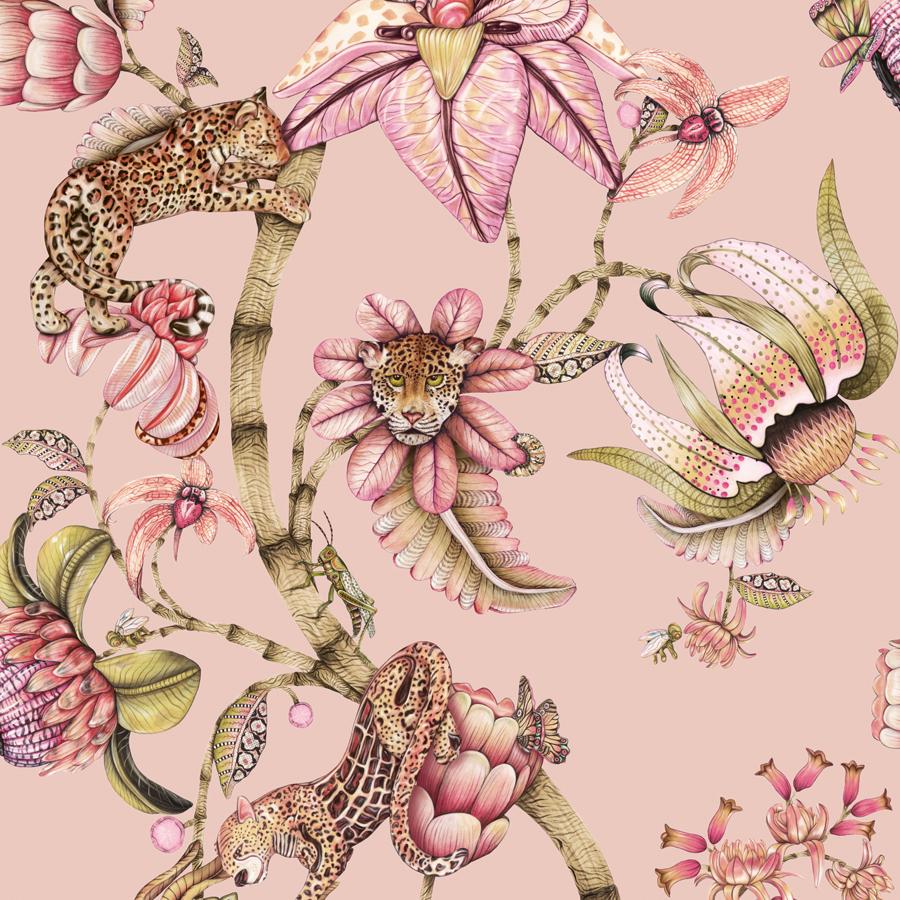 Purchase 129/6024-Cs Protea Panthera, Rs Quartz - Cole & Son Wallpaper - 129/6024.Cs.0