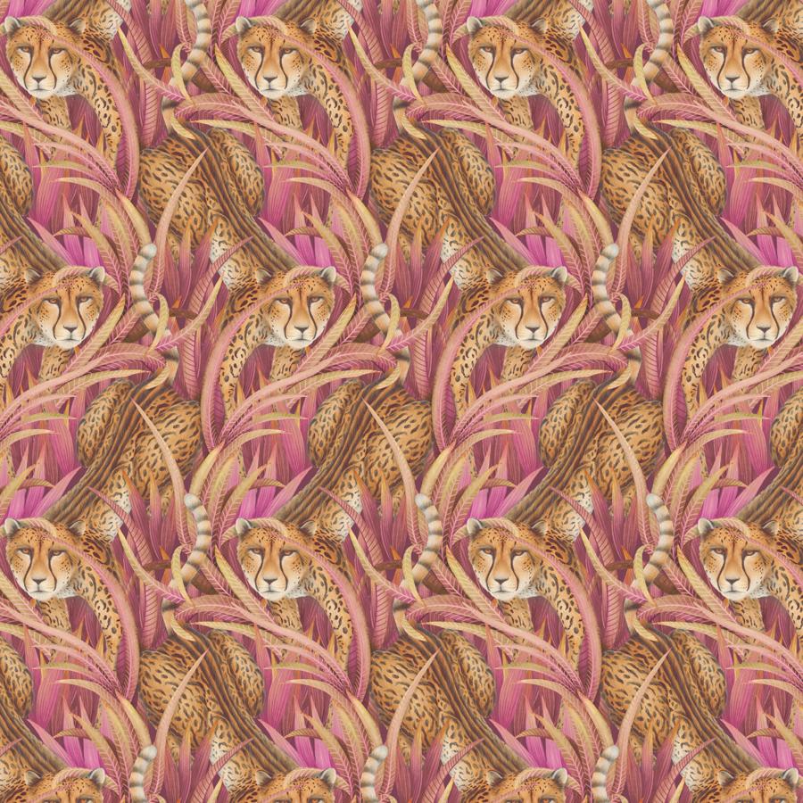 Purchase 129/8045-Cs Cheetah Prowl, Cerise - Cole & Son Wallpaper - 129/8045.Cs.0