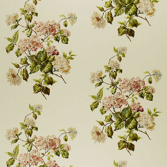 Save 1315000 Summer Hydrangea Ivory by Schumacher Fabric