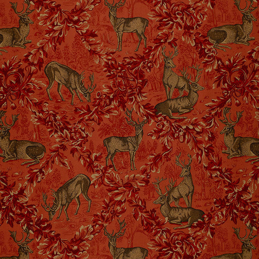 Purchase 169073 | Woburn Meadow, Red - Schumacher Fabric