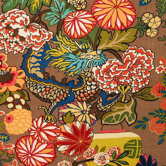 Purchase 173274 Chiang Mai Dragon Mocha by Schumacher Fabric