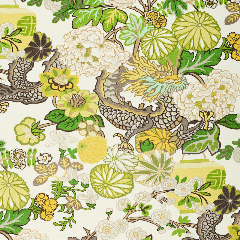 Buy 173279 Chiang Mai Dragon Citrus by Schumacher Fabric