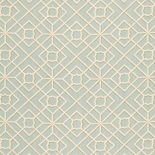 Save 173491 Luan Fretwork Sky by Schumacher Fabric