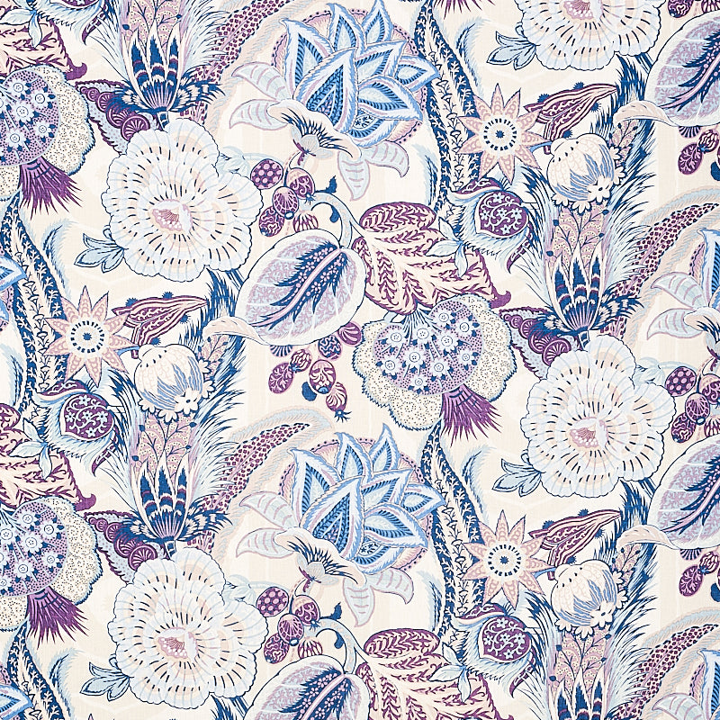 Acquire 173523 Zanzibar Linen Print Hyacinth by Schumacher Fabric